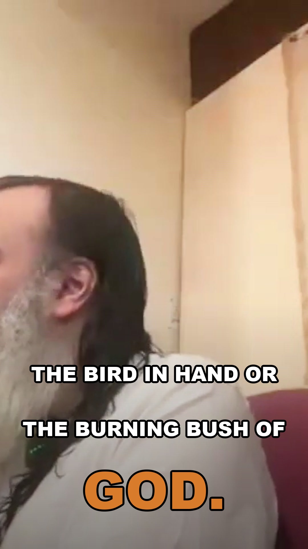 The bird in hand or the burning bush of God