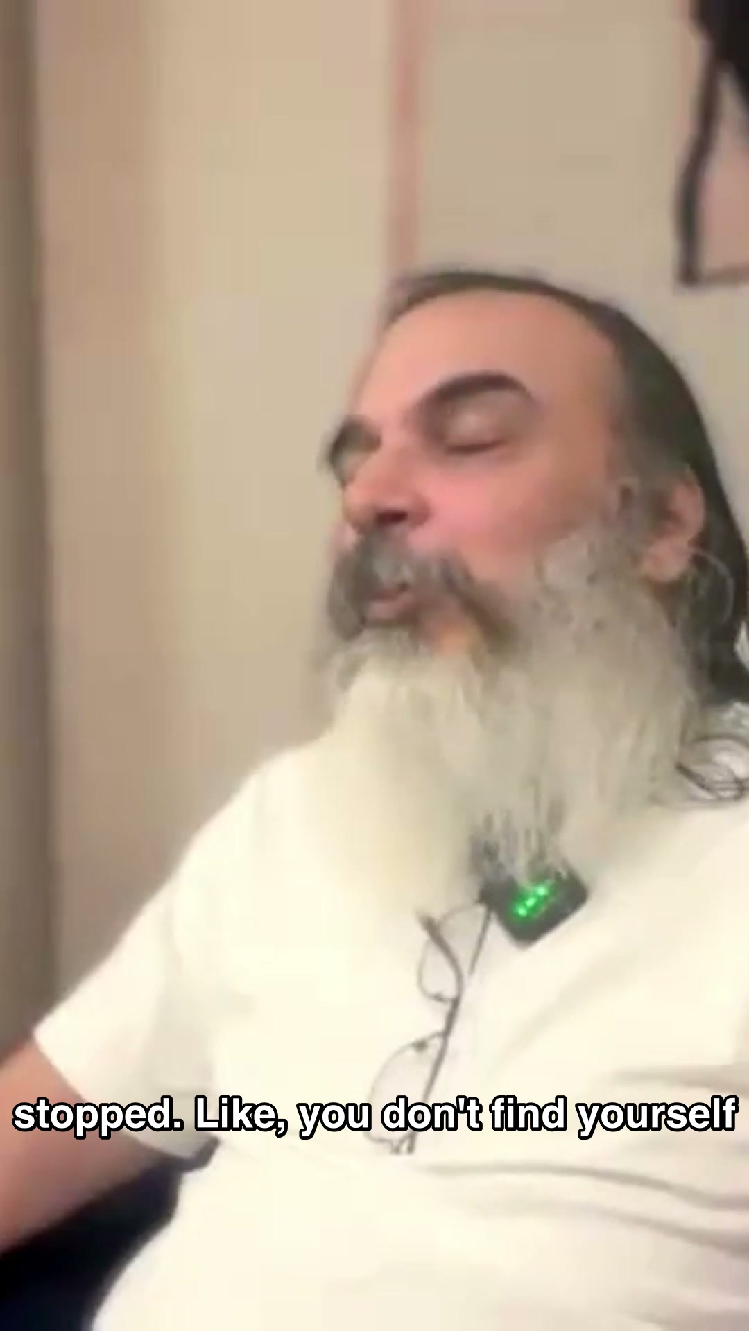 When breath stops, soon you don't find yourself at all