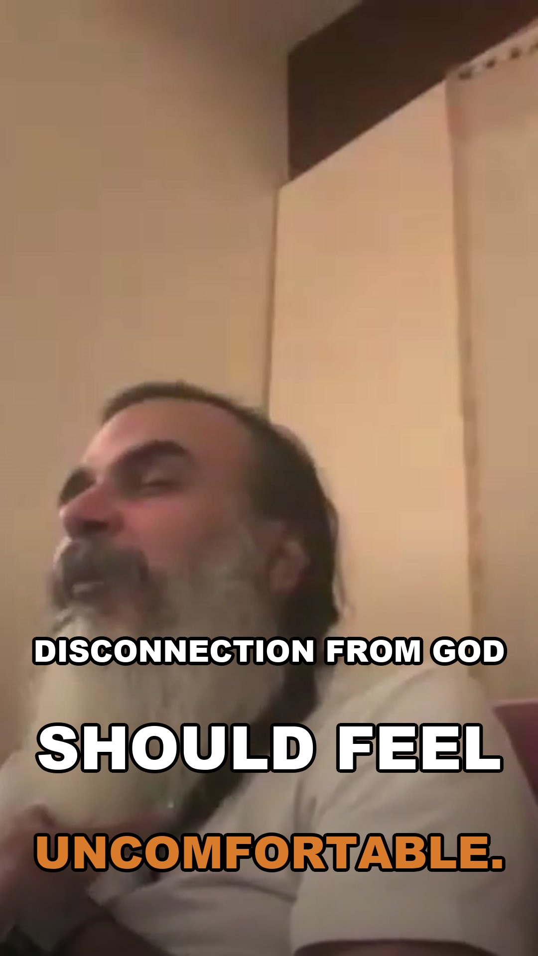 Disconnection from God should feel uncomfortable