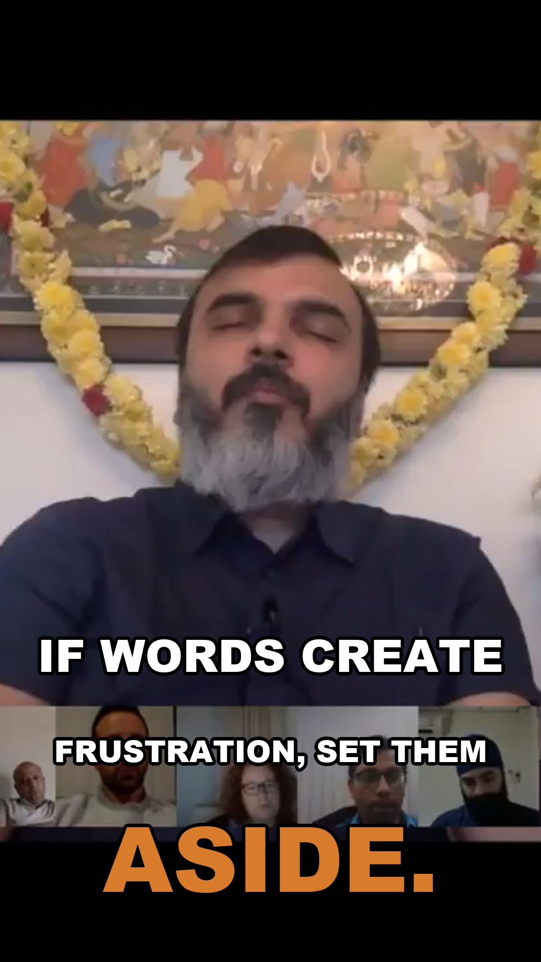 If words create frustration, set them aside