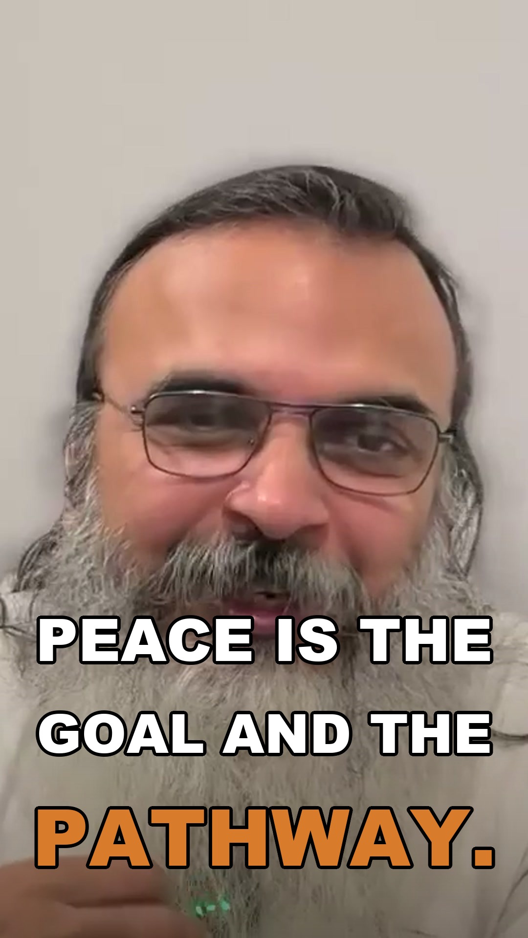 Peace is the goal and the pathway