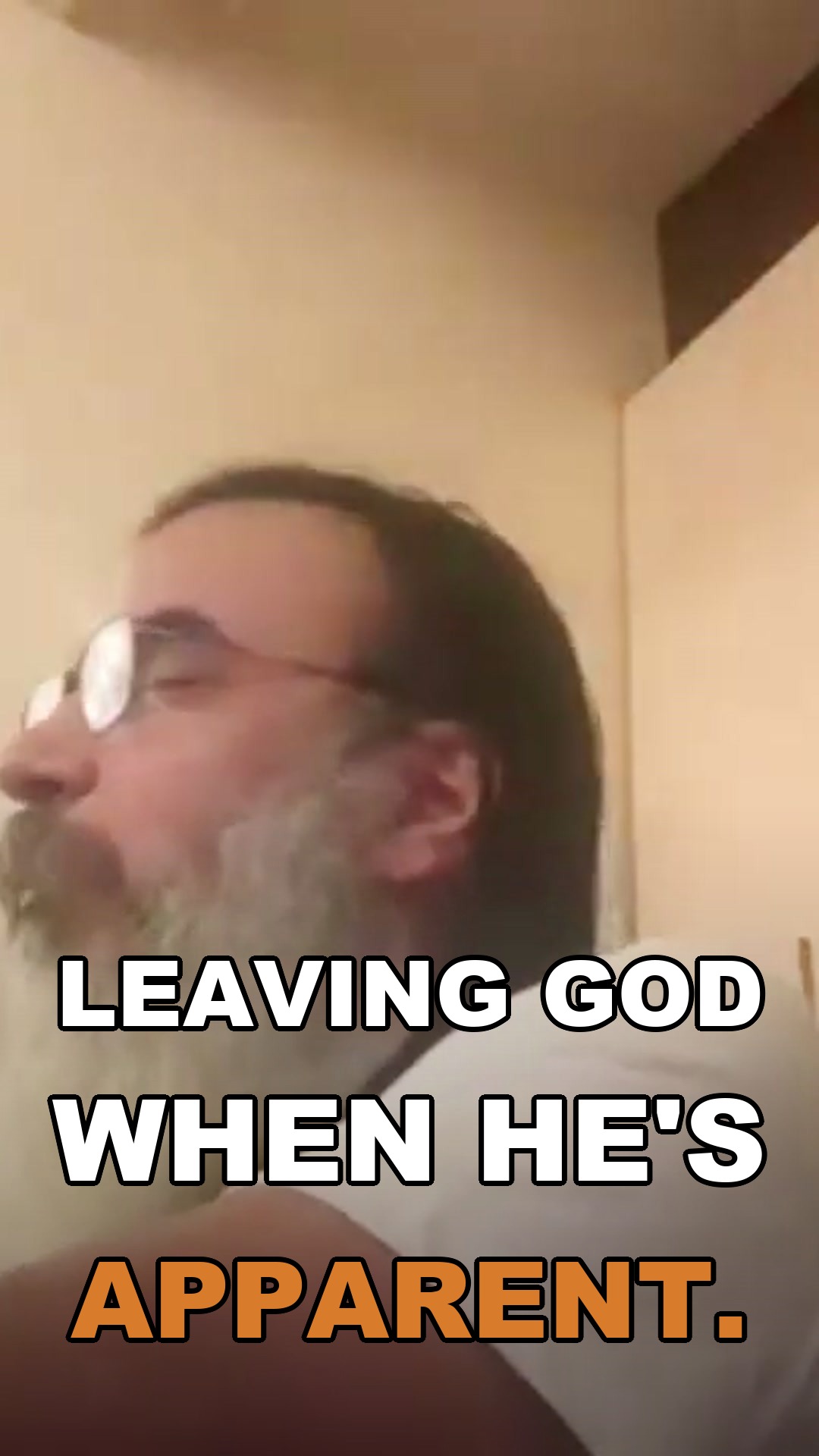 Leaving God when He's apparent — the pride that afflicts us