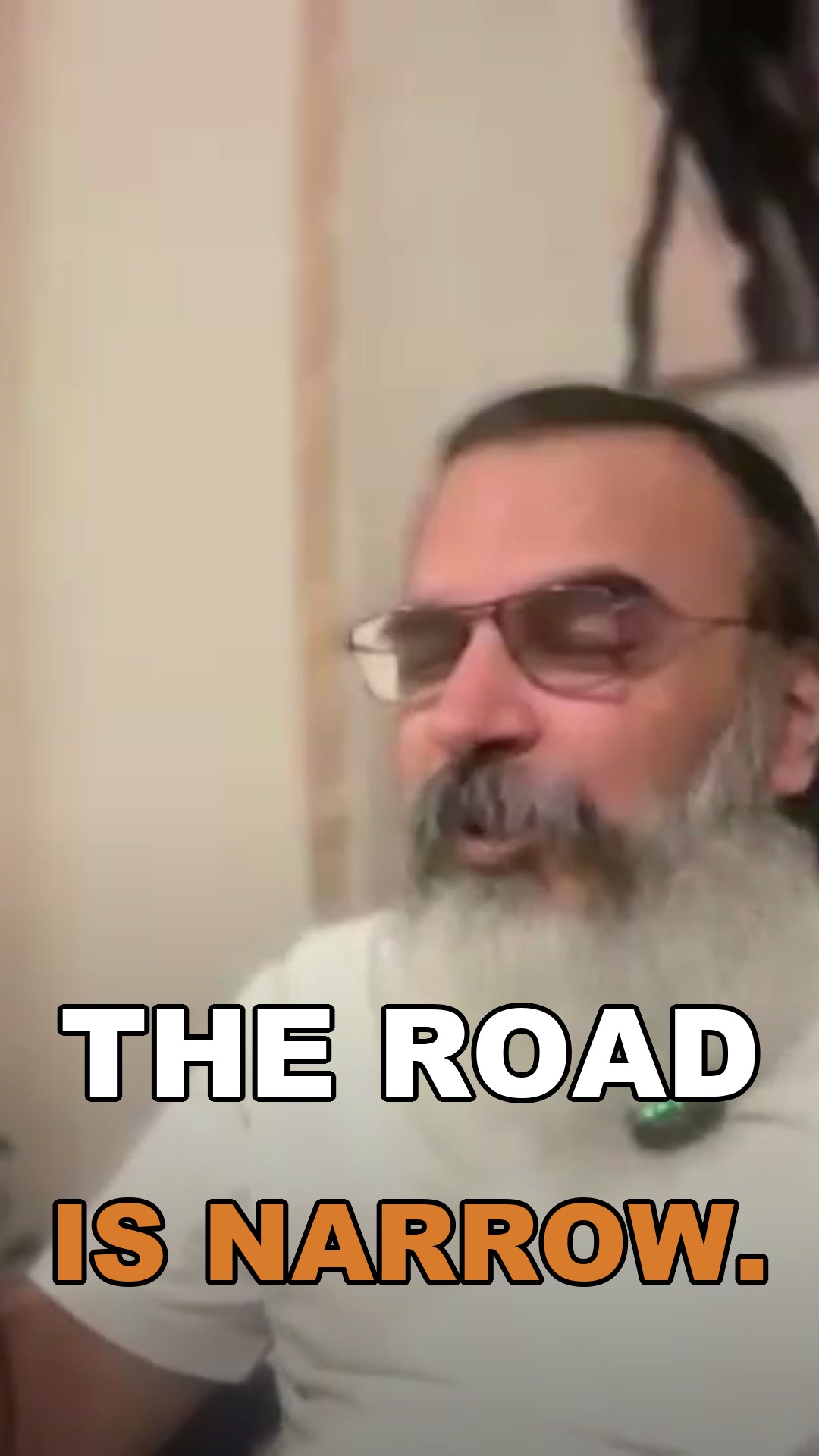 The road is narrow — only one of us can fit on it