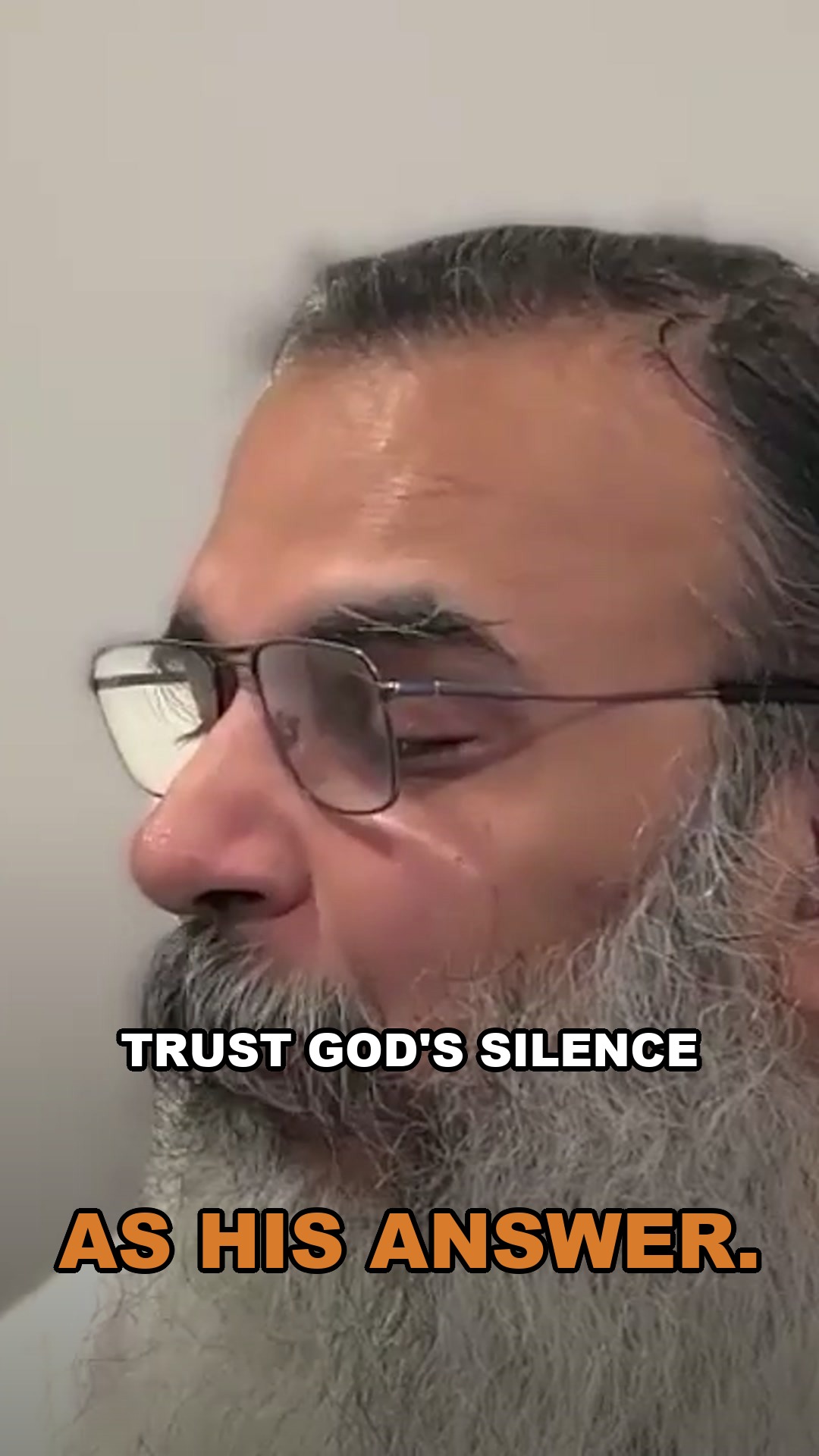 Trust God's silence as His answer