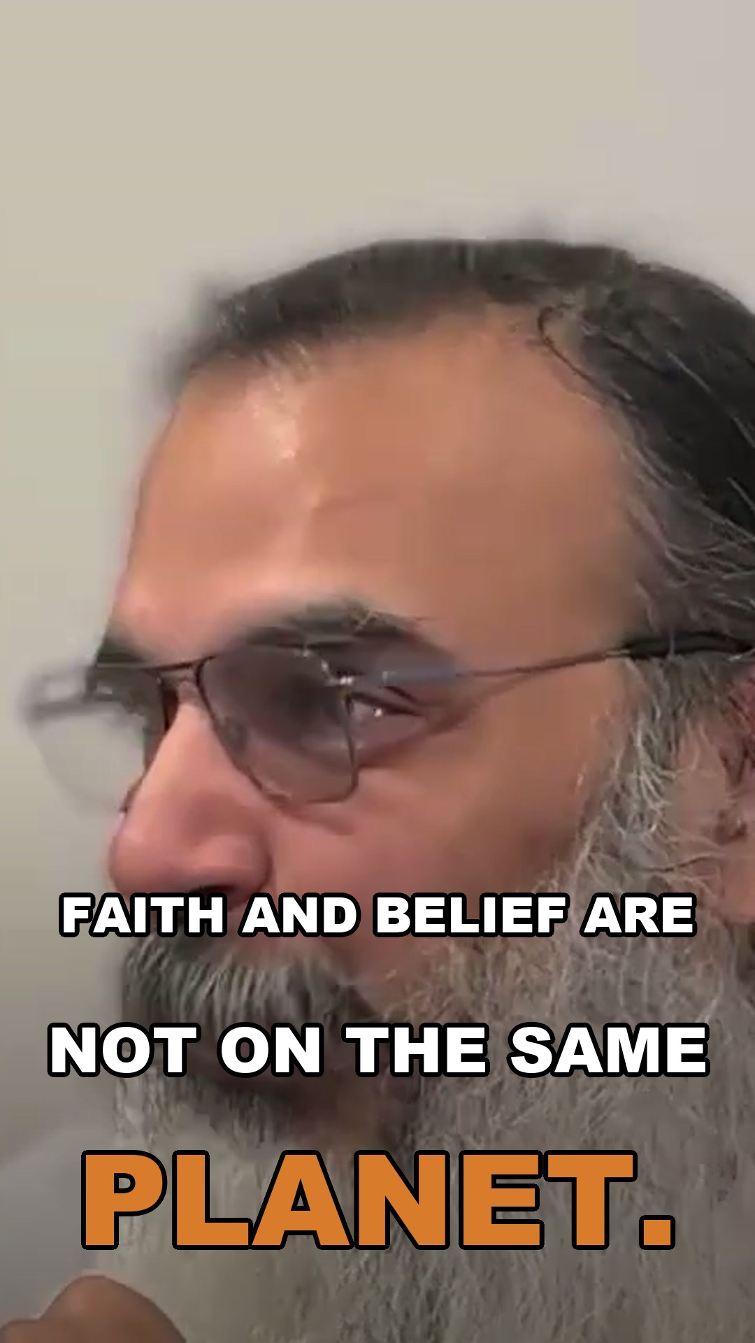 Faith and belief are not on the same planet